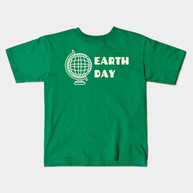 Earth Day White Linear Kids T-Shirt by crissbahari